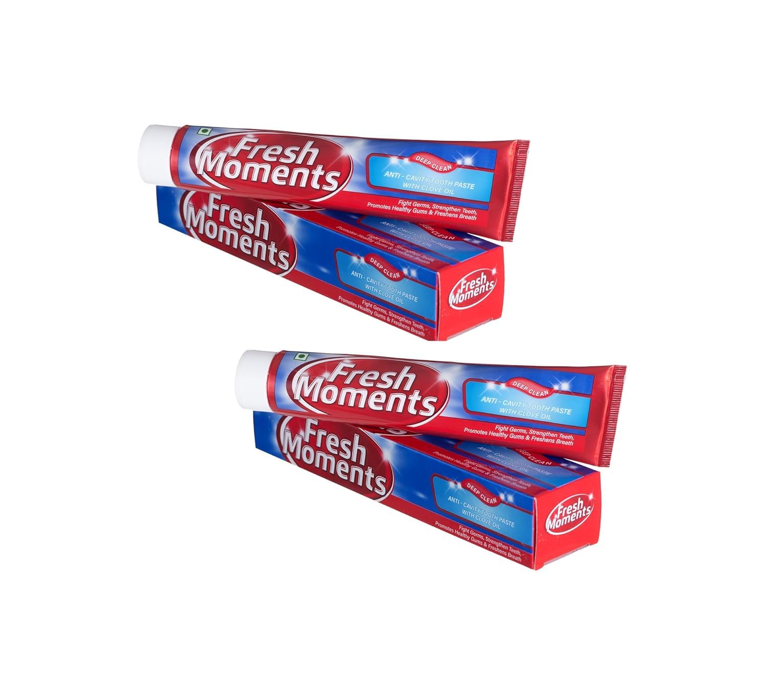 fresh moments deep clean anti-cavity toothpaste with clove oil, fight gums, strengthen teeth, promotes healthy gums and freshens breath 100gm (pack of 2)