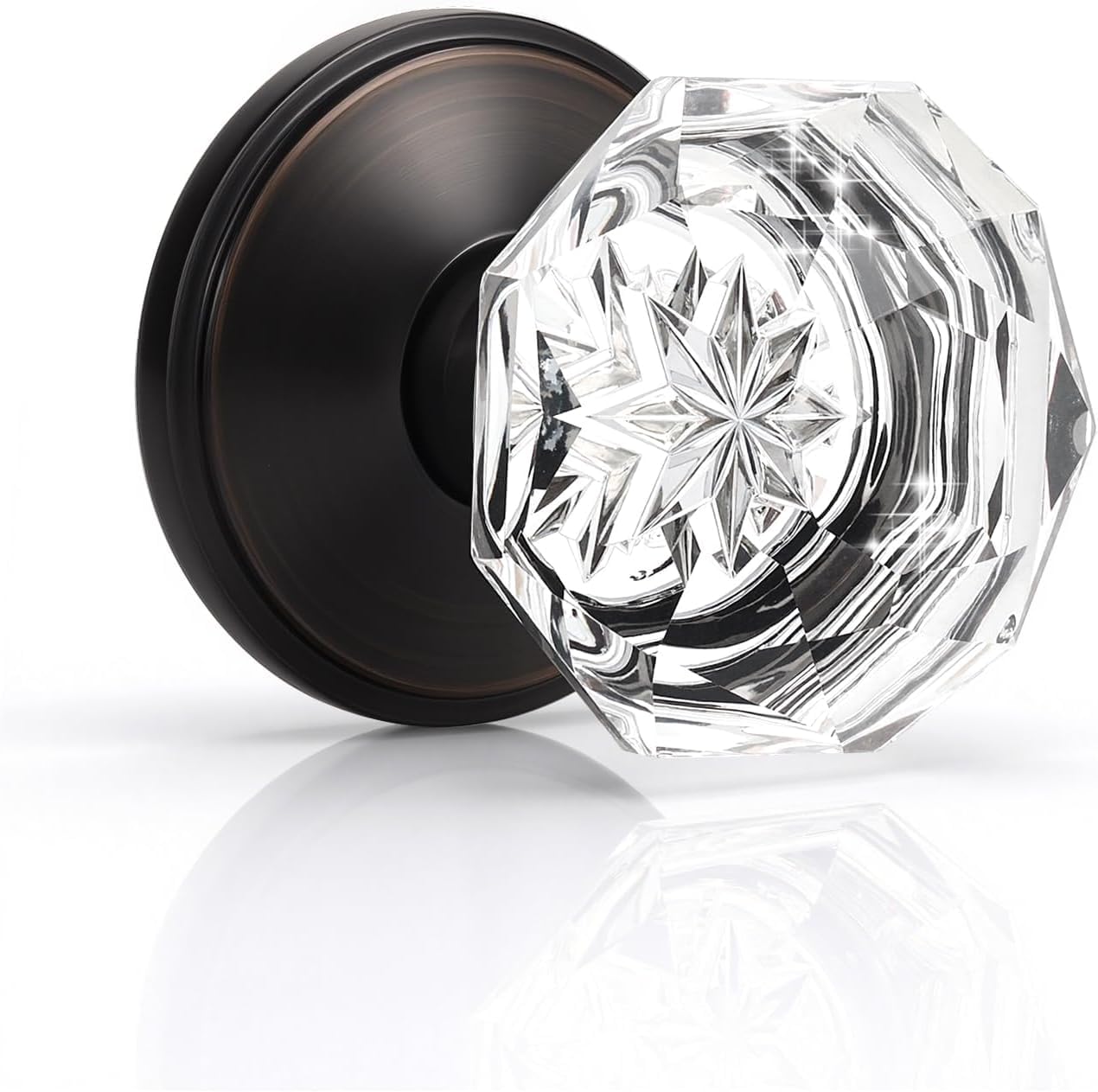 Black Privacy Door Knobs - 5 Pack with Lock -20
