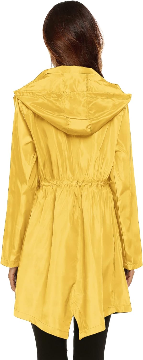 Lomon Women Waterproof Lightweight Rain Jacket Active Outdoor Hooded Raincoat