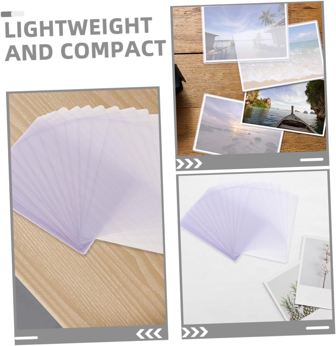 TEHAUX 50pcs Hard Card Sleeves Photo Card Holder Crystal Easy to Insert Remove