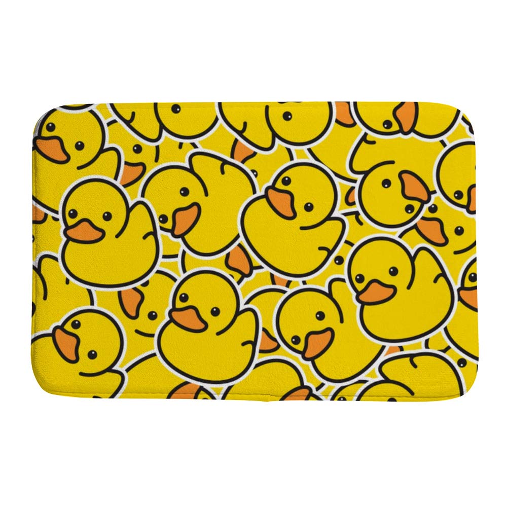 Tapis de bain hyper absorbant et lavable en velours corail canard