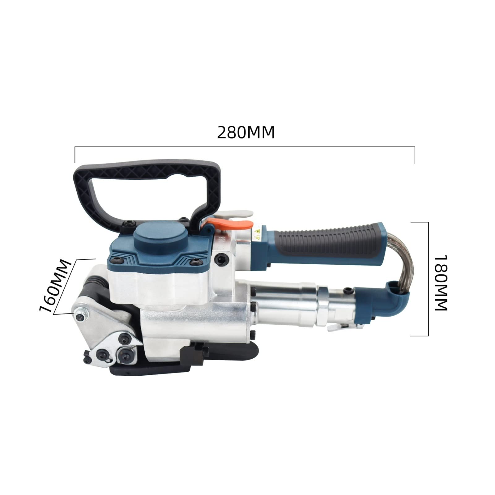 Outil de cerclage pneumatique B19, cercleuse portative pour Courroies PP/Pet de 1/2'' à 3/4'', Facile à Utiliser pour Les débutants et Les Professionnels