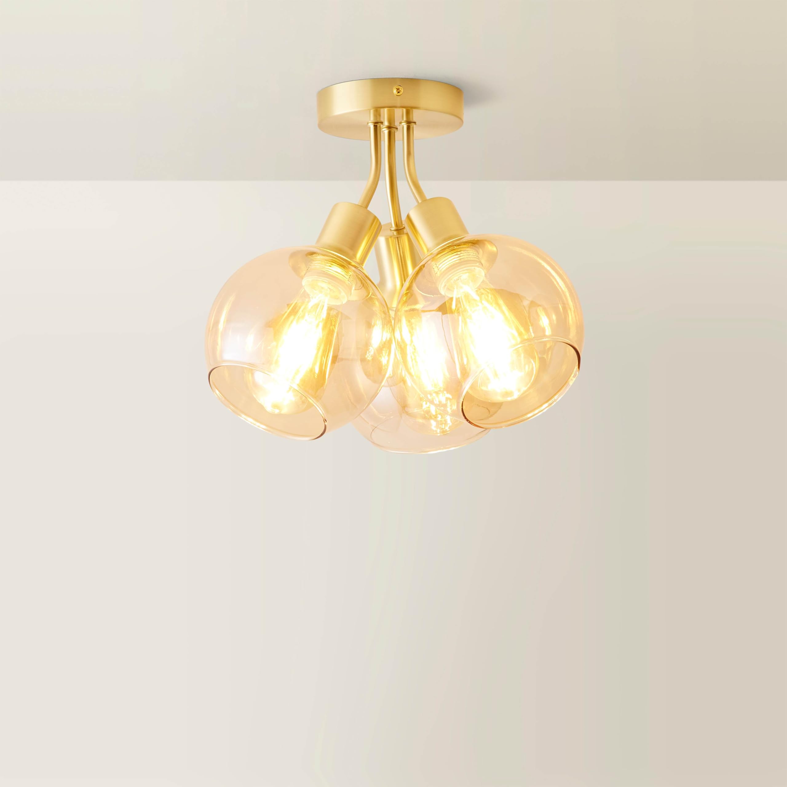 ValueLights | Bellamy Brushed Gold Bubble Cluster Flush Ceiling Light | Ceiling Lights, Home Décor & Improvement Essential | Mains Wired