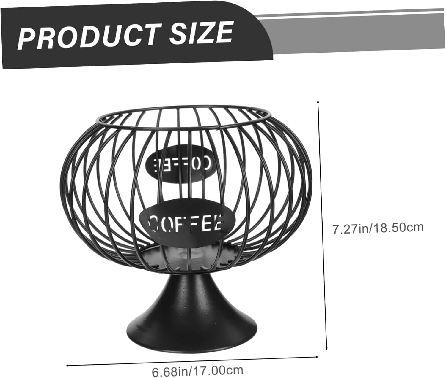 IMIKEYA 1Pc Large Capsules Storage Basket with Fence Base Holder for Countertop Space Saving Design for Easy Access Organize Multiple Coffee Bags Efficiently