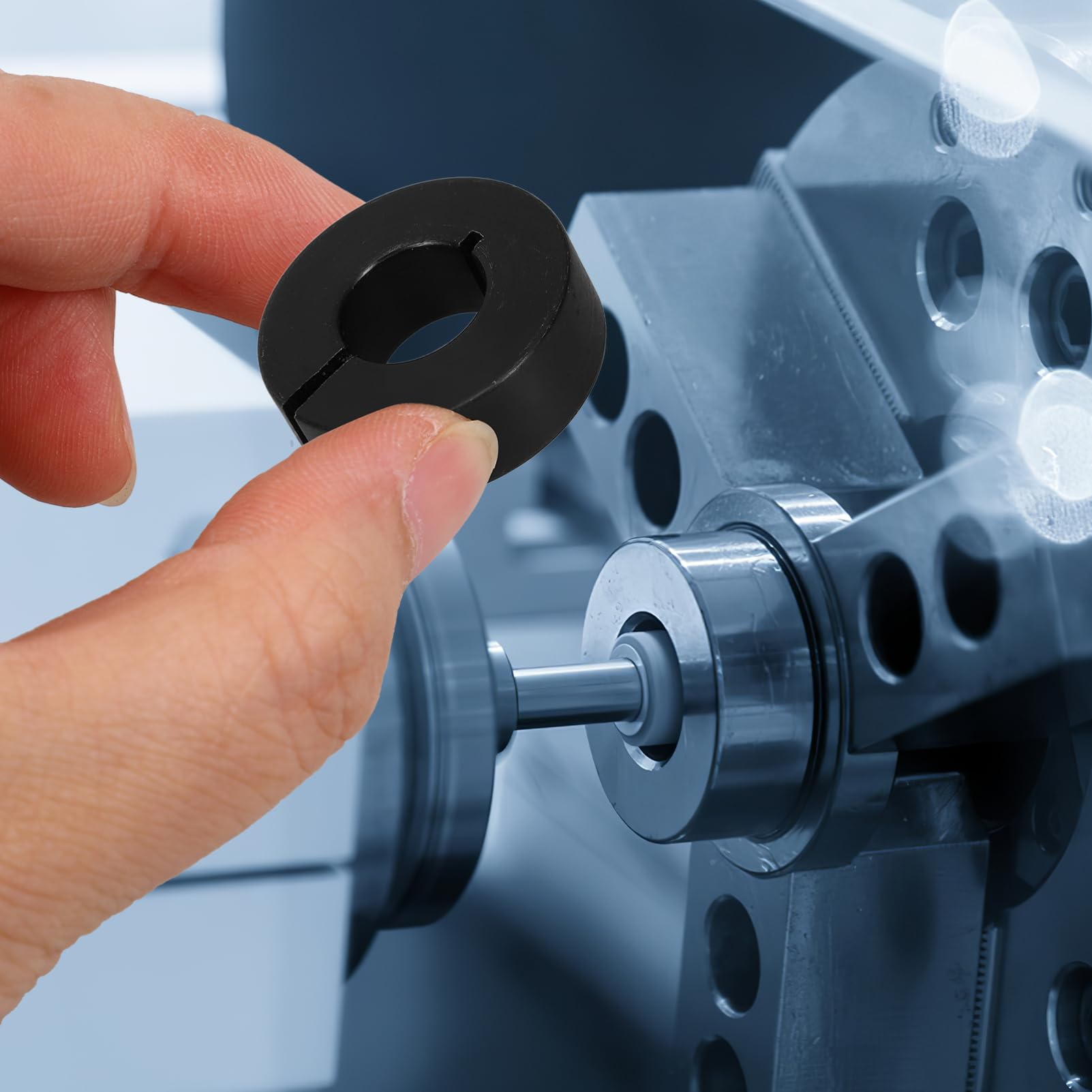 NAMOARLY Bearing Retaining Ring Shaft Collar Automotive Axle Collars Axle Collars for Car Collar for Shaft Car Axle Collar Machine Clamping Collar Clamp on Collars Steel Black