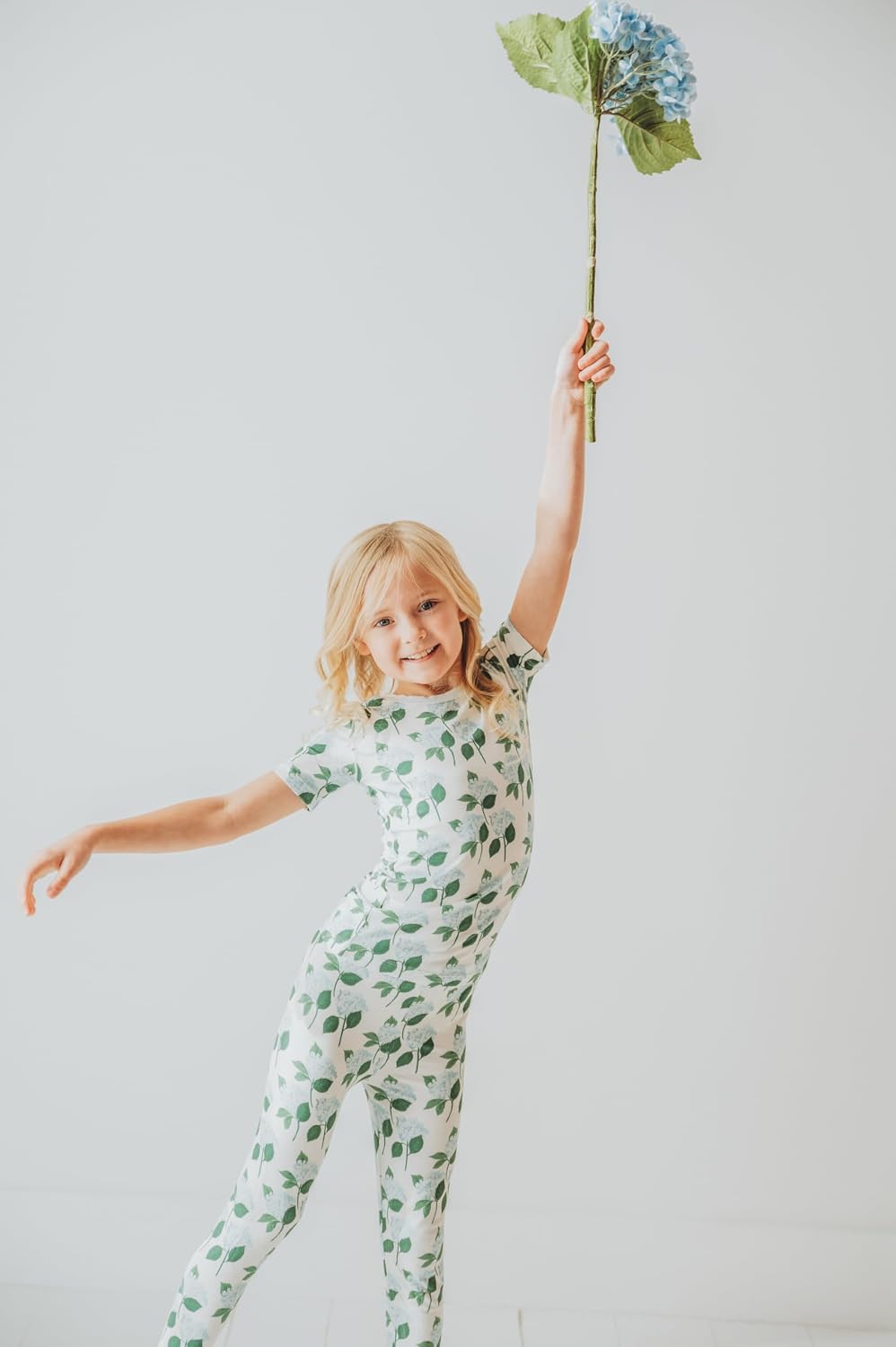 KicKee Print Short Sleeve Pajama Set, Baby to Kid, Super Soft Bamboo Viscose Fitted Pajamas image 4