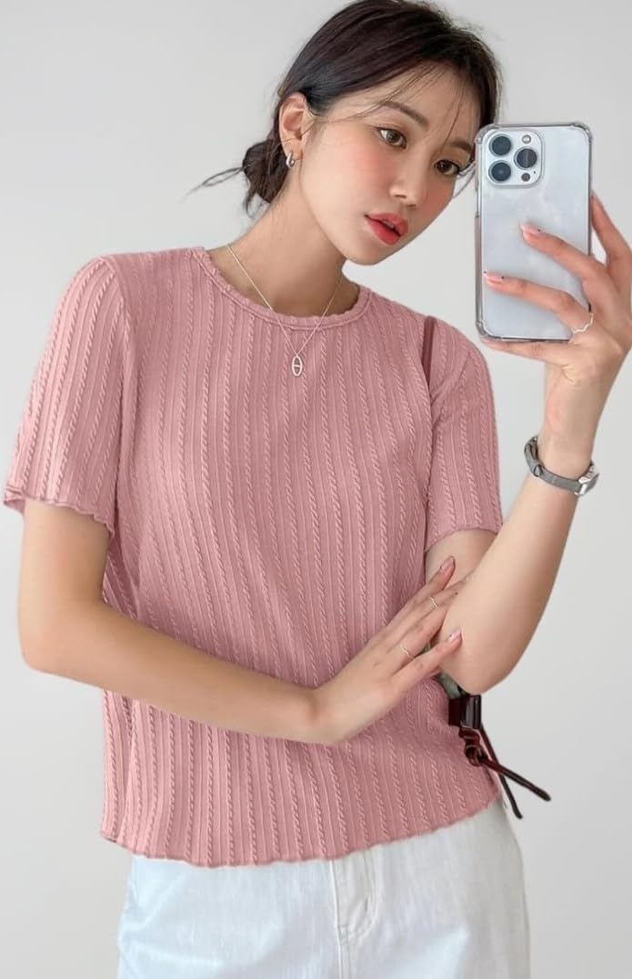 Women's Poly Cotton Regular Fit Crop Top, Loose Fit Oversized Shirts & Stylish Korean Tank Tops for Summer Wear (Available in Plus Size)-picture-25