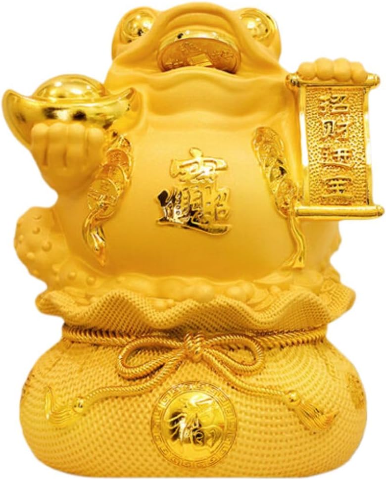 Feng Shui Figurine Lucky Money Toad Decorations 金蟾存钱罐 Piggy Banks Best Birthday Gifts Home Decoration 只进不出成人2025年新款储蓄摆件 Feng Shui Figurine Home Office Decor Chinese Gifts 客厅大人储钱罐大容量 8547