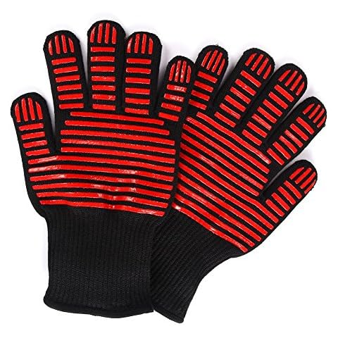 Foho Versatile Insulated Waterproof Oven Mitts BBQ Grilling Gloves Cover