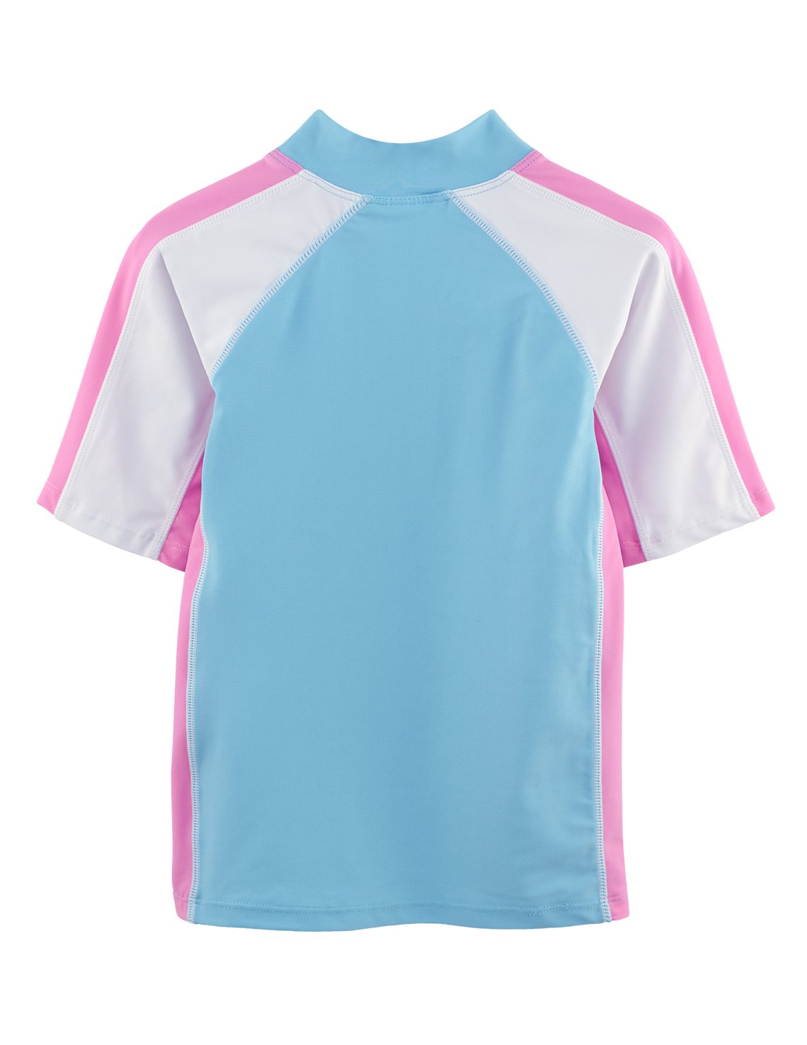 SunBusters Girls S/S Rash Guard(UPF 50+), Mallow, 12/18 mos