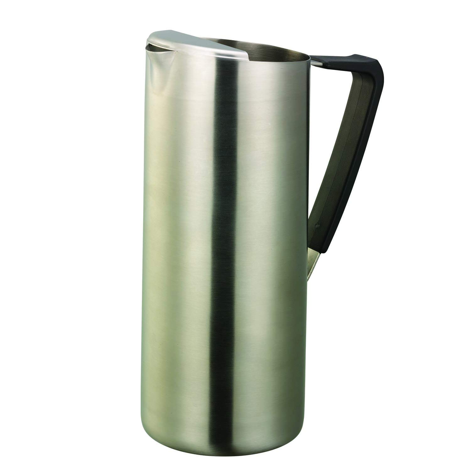 Double Wall Slim Pitcher with Guard by Service Ideas – 54.1 Ounces, 1.6 liters, Stainless Steel, Brushed, Model X7DWBS