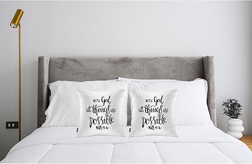 Miniatura 10 de Swono Juego de 2 fundas de almohada decorativas de 18 x 18 pulgadas, diseño de campanas de Navidad, copos de nieve, fundas de almohada rojas