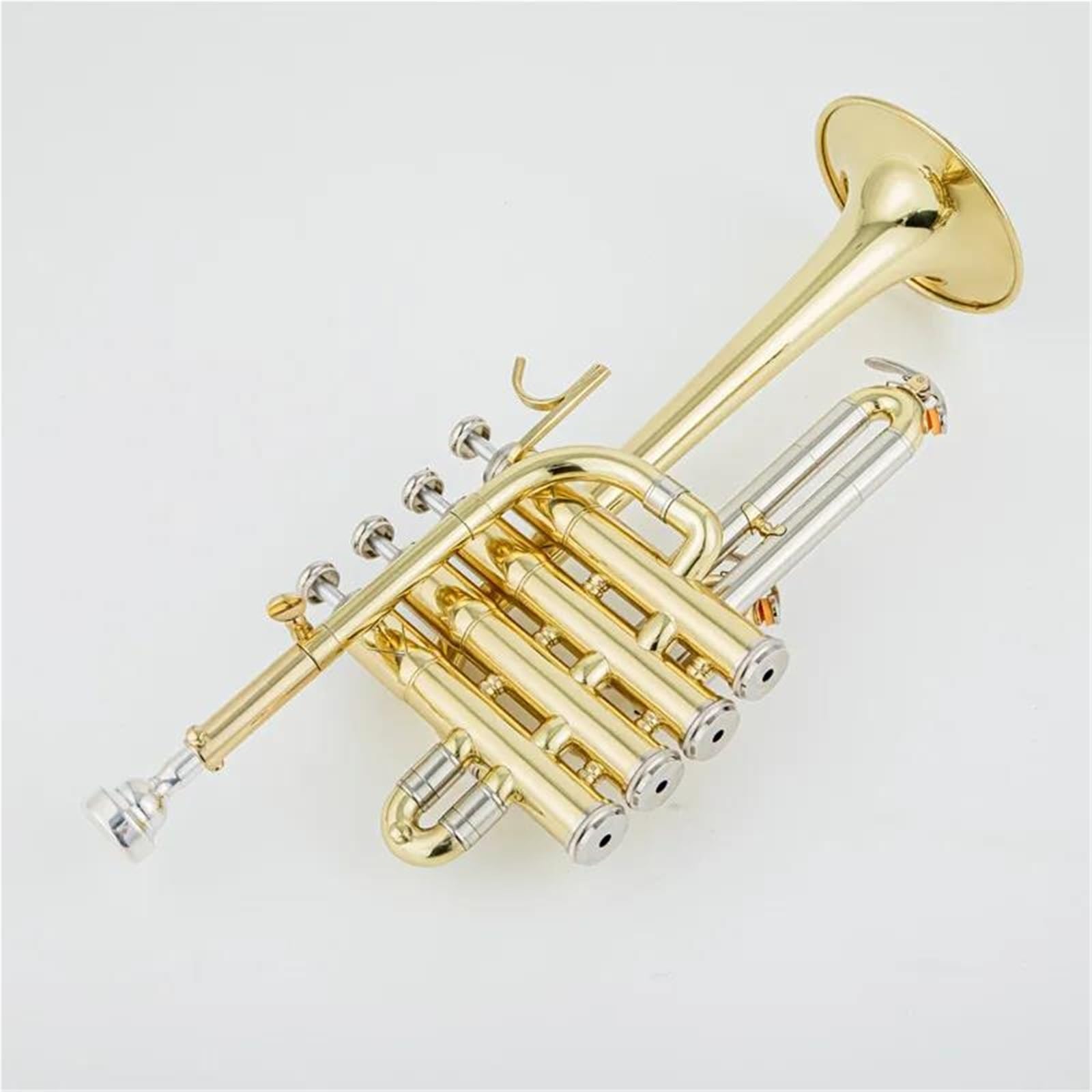 Professionelle Hochtrompete Bb Piccolo Trompete Messing Gold Silber Lackoberfläche Trompete(G)