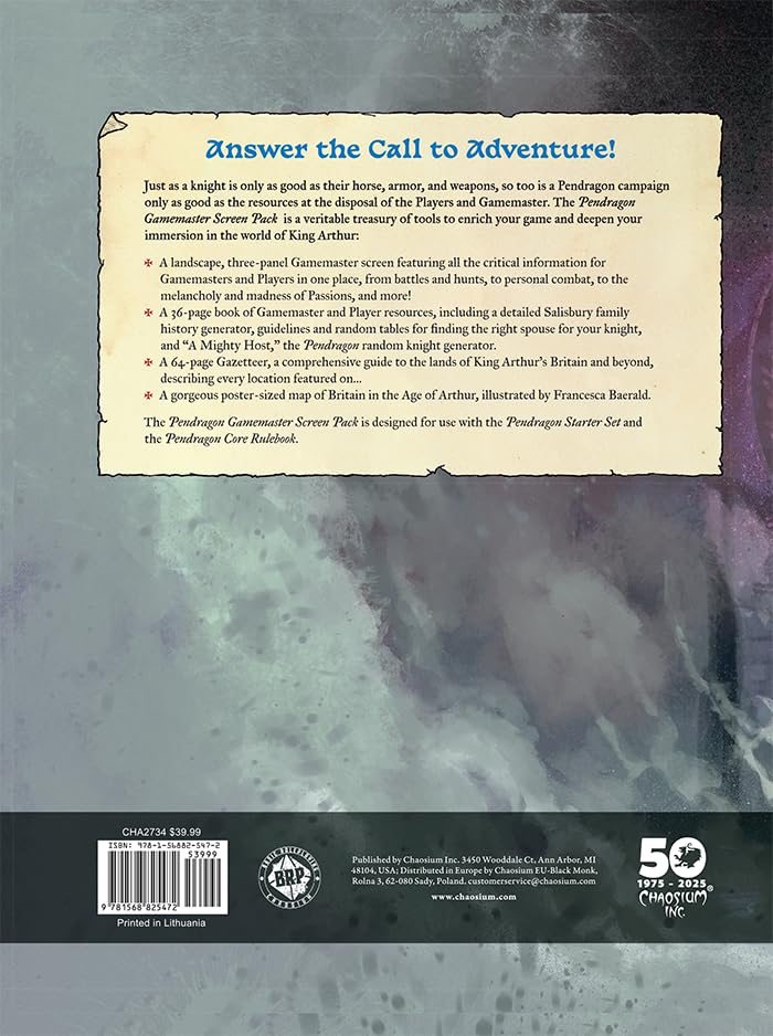 Pendragon: Gamemaster Screen Pack image 4