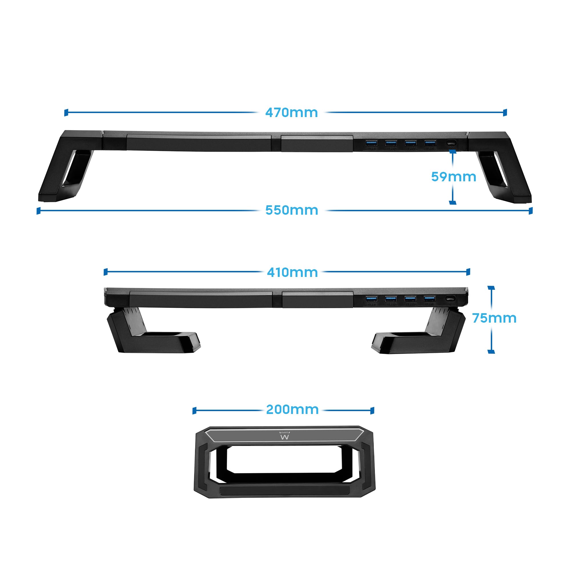 Support Écran avec Tiroir de Rangement – Rehausseur de Moniteur Réglable, Design Ergonomique avec Espace de Stockage, Idéal pour Bureau et Organisation