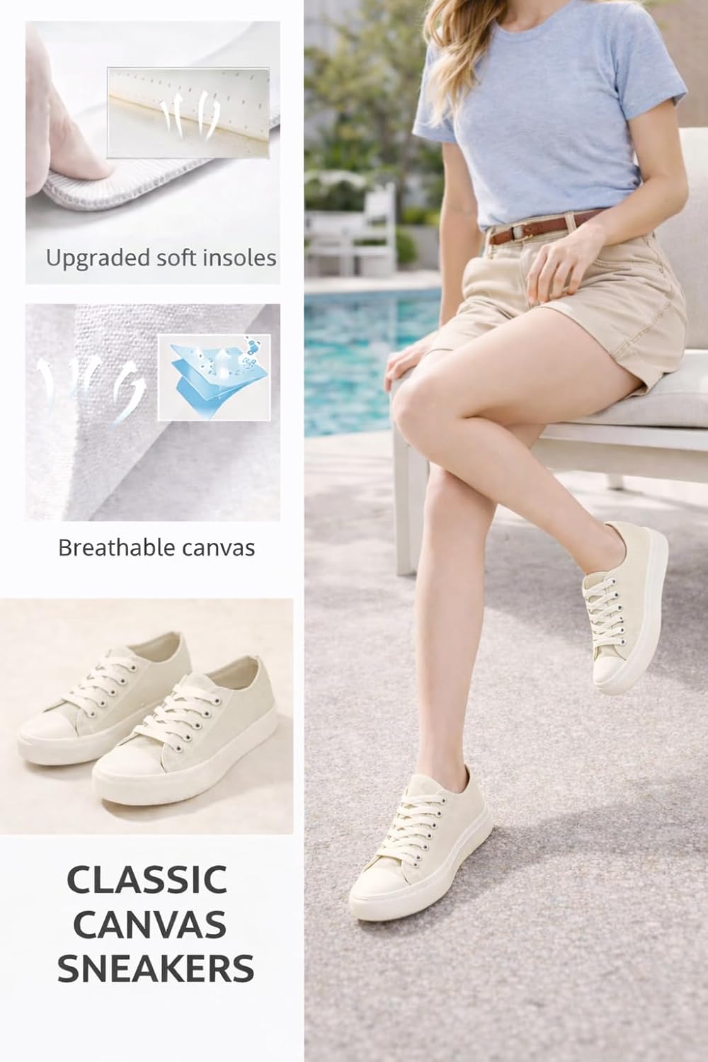 Canvas Shoes for Women Casual Low Top Sneakers Fashion Womens Tennis Shoes for Everyday Wear - Image 5