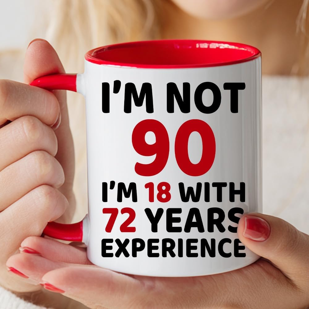WHIDOBE 90th Birthday Gifts For Men, Women - Gift For 90 Years Old - 1936 Birthday Gift For Mom, Dad - 90 Years Old Birthday Gifts Coffee Mug - 90th Gifts For Grandma, Grandpa - Image 3