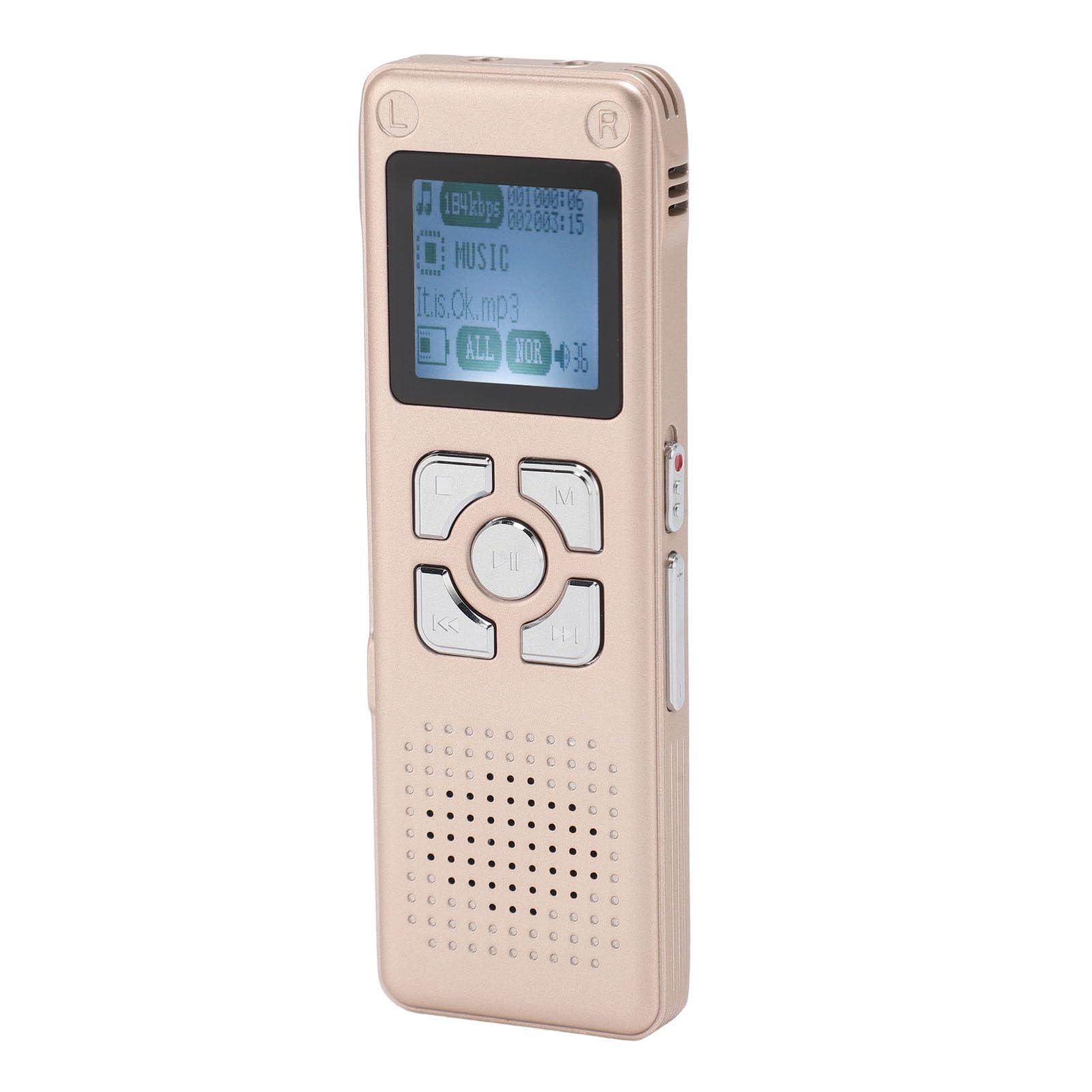 Grabadora de Voz Digital, Reducción de Ruido Inteligente, Micrófono Dual, Voz a Texto, Dispositivo de Grabación Activado por Voz, Grabadora MP3 (32G)