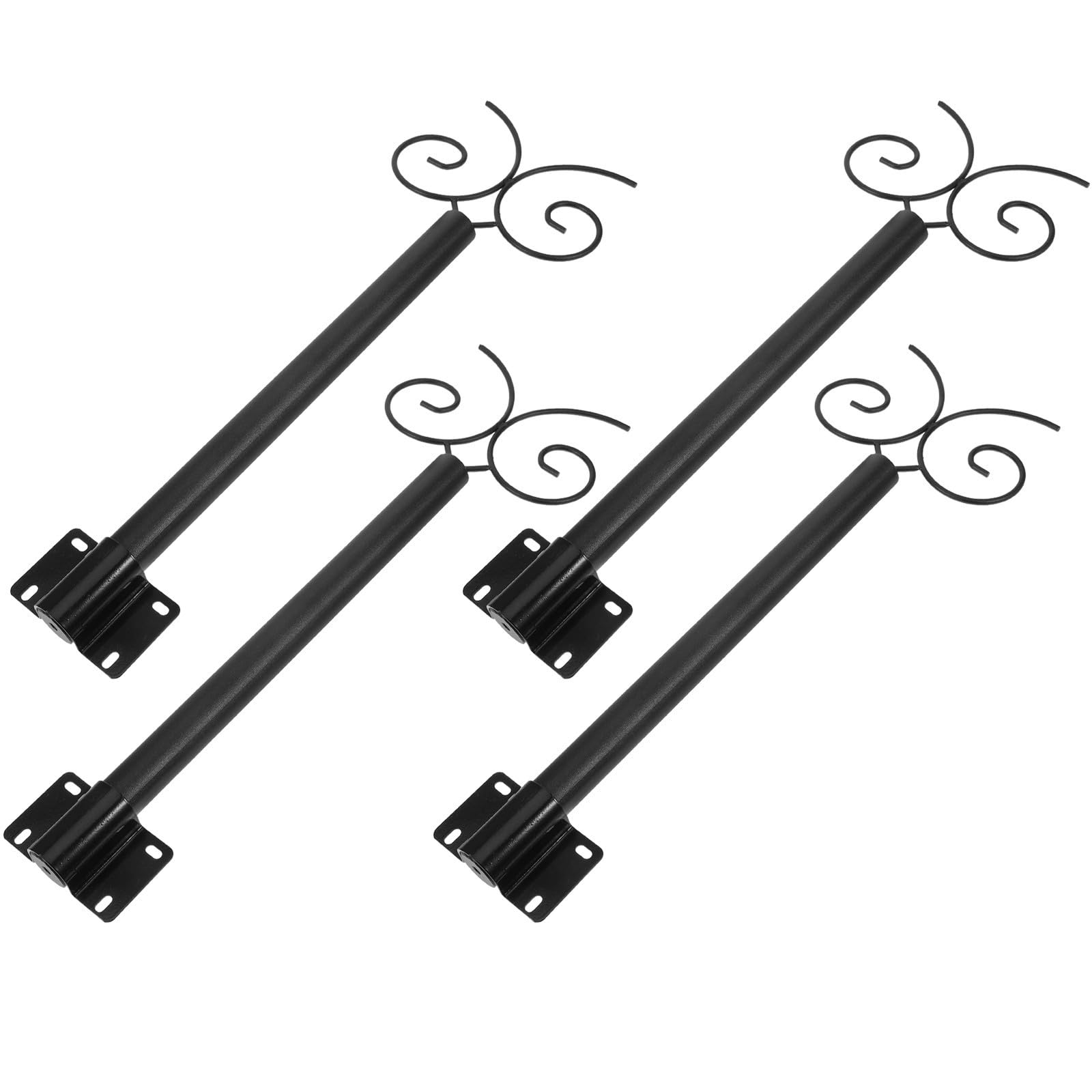Healvian Poteau pour Guirlande Lumineuse Extérieur en Acier Inoxydable Noir