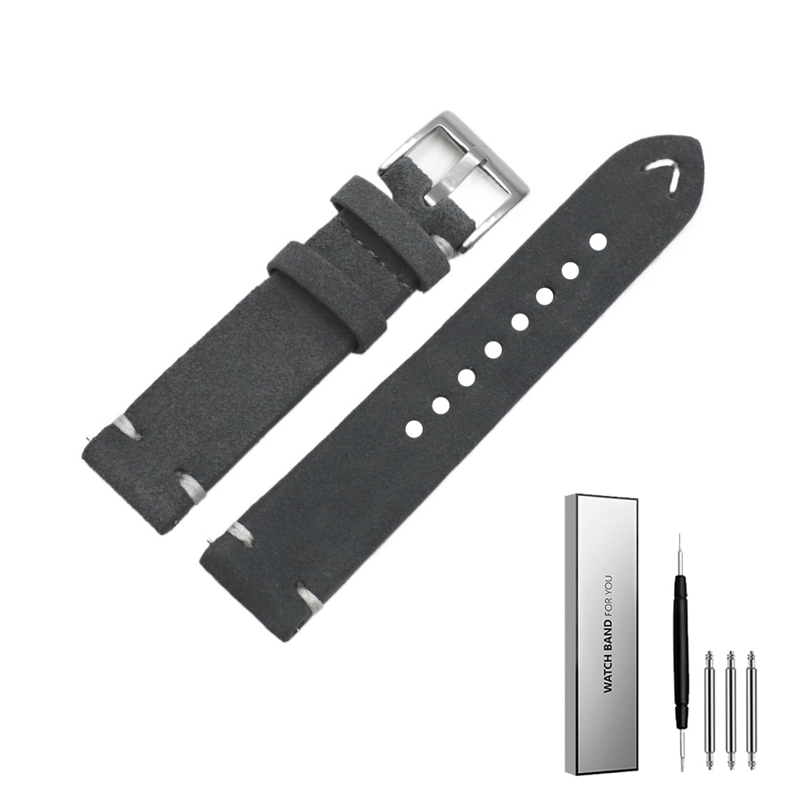 Wildleder Leder Watch Band18mm 20mm 22 mm 24mm Schnellveröffentlichungsgurt Ersatz Vintage Watchband für Männer Frauen braun