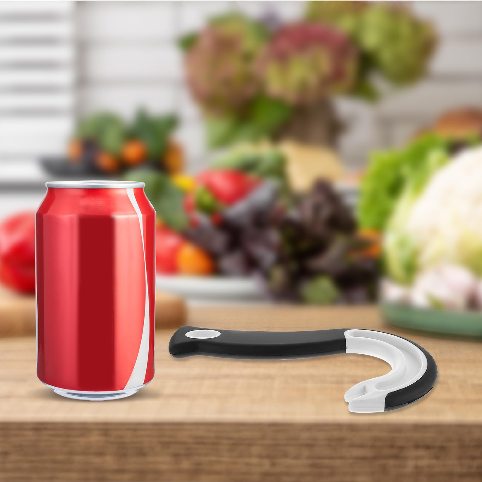 Abrelatas de anillo fácil de abrir, abridor de latas, abridor de latas, abridor de tarros para pestañas de soda, levantador de tapa, lata para artritis, manos en forma de J 8