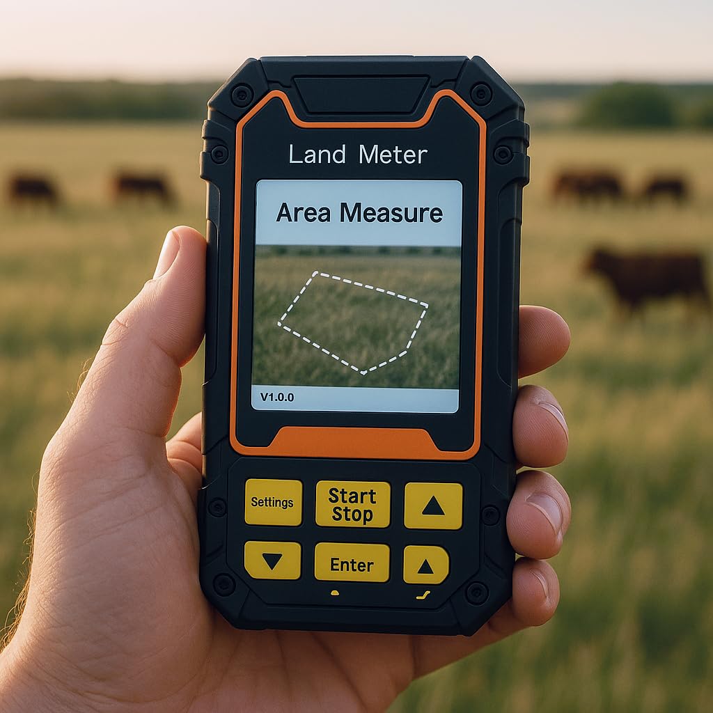 Ręczny Miernik Powierzchni Gruntu GPS, Przyrząd do Pomiaru Gruntu GPS Miernik Geodezyjny, Mini Podręczne Jednostki GPS Sprzęt do Pomiaru Terenu Tester Gruntu GPS do Pomiaru