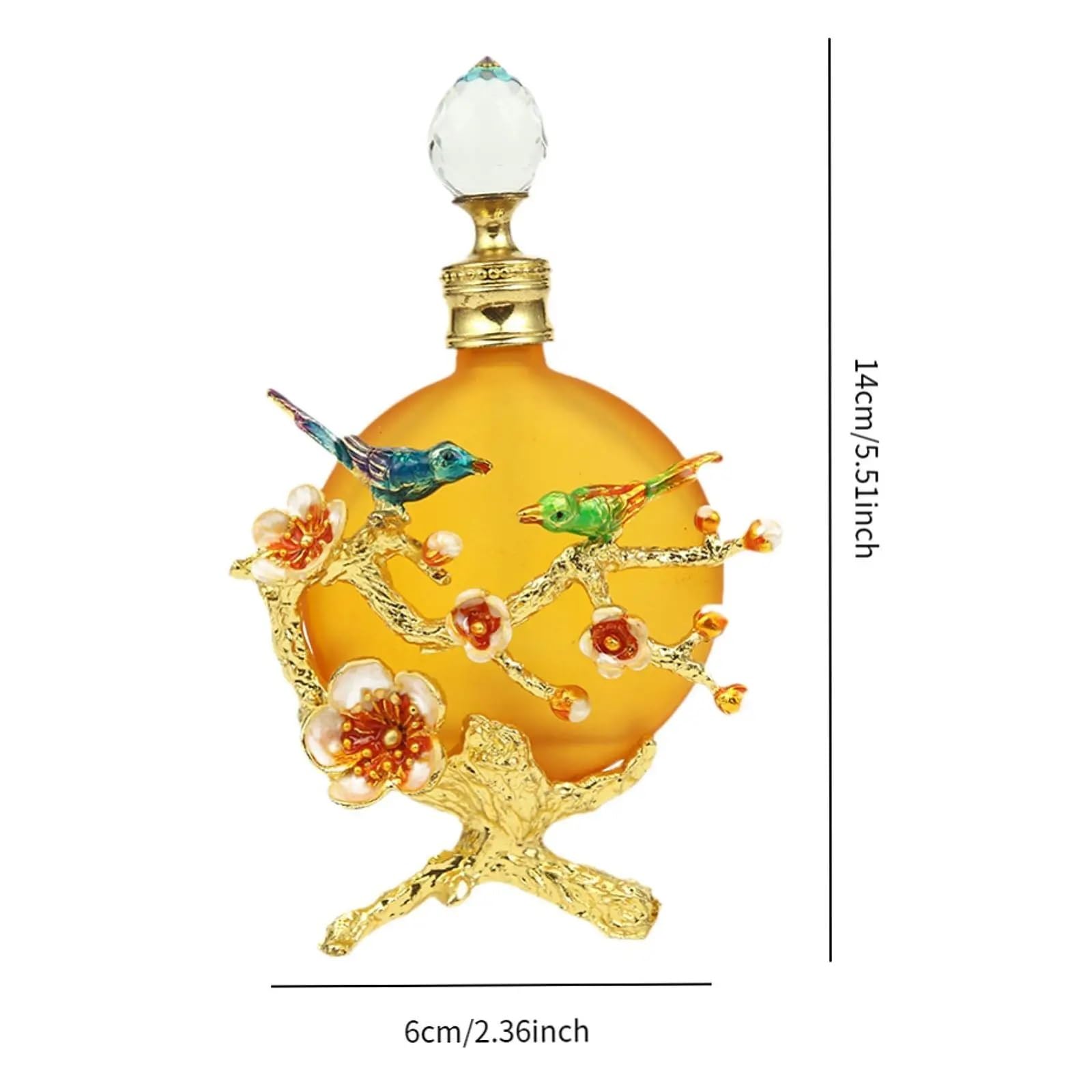 Botella de perfume recargable vacía, regalo for mamá, decoración sala estar y dormitorio con patrón flores, botella vidrio 30ml, 30 Ml Para Baños Y Tocadores