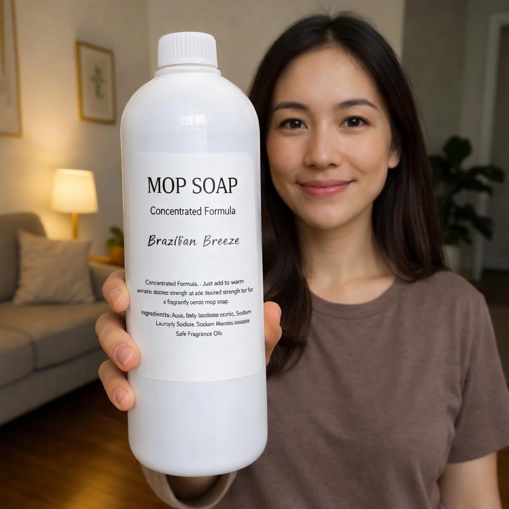 Mop Soap Highly Scented Fragrance, Long Lasting Luxury Floor Cleaner for Hardwood, Tile, Laminate & Stone, Low Suds No Residue Formula, All Mop Types, Brazilian Bliss Fragrance 120ml
