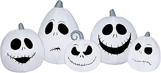 Gemmy Airblown - Jack Skellington - Colección inflable de calabaza blanca, 3.5 pies de alto, color blanco