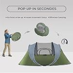4/6 Person Easy Pop Up Tent, Waterproof, Automatic Setup,2 Doors-Instant Family Tents for Camping, Hiking & Traveling