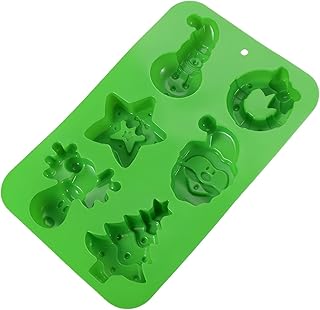 Christmas Silicone Molds - Christmas Themed Molds | Xmaas Tree Candy Mould | Tree Cavity Baking Trays | Non Stick Fondant Baking For Handmade Soap Pudding Jelly Cake Cupcake Topper Decoration