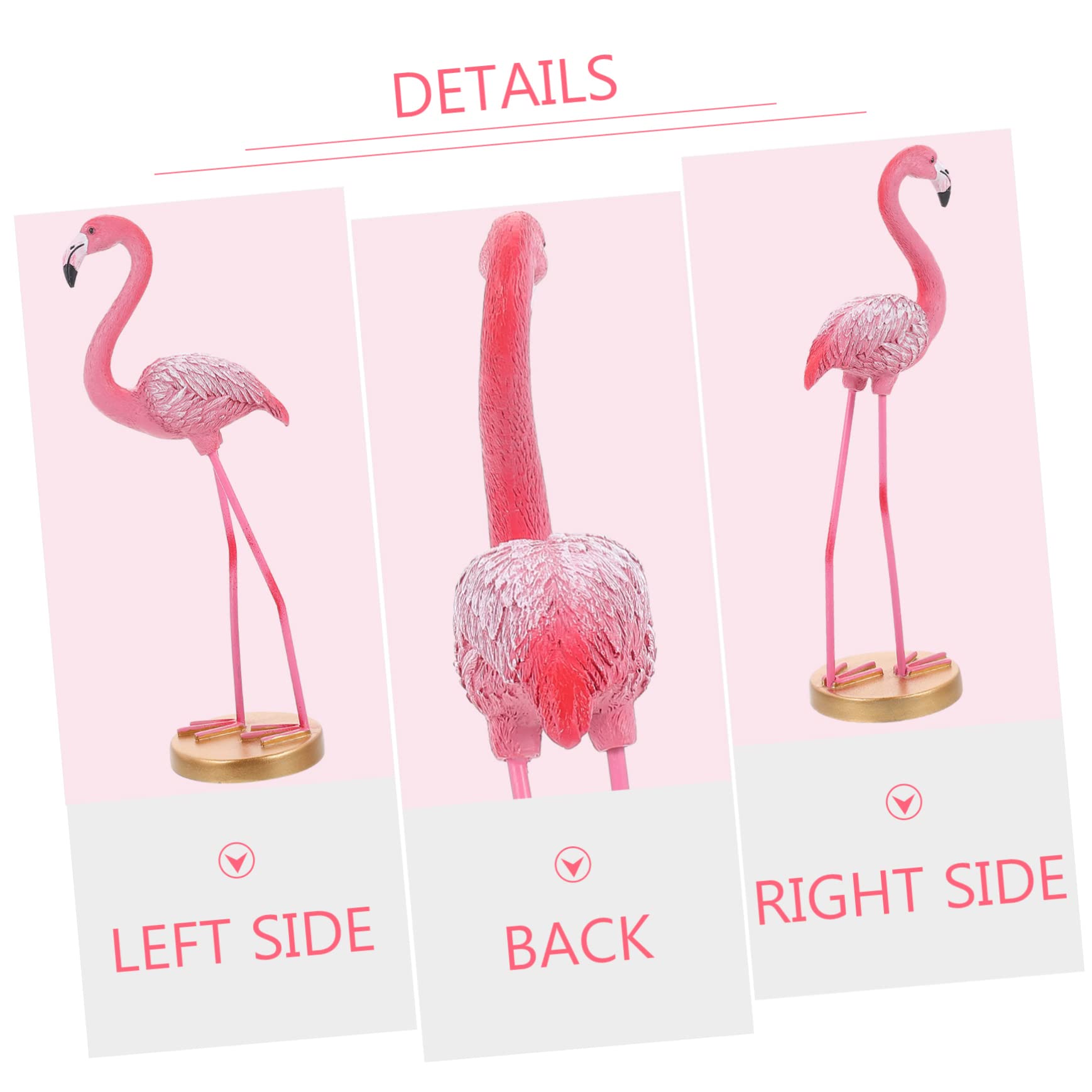 ABOOFAN Statua Fenicottero Rosa in Resina per Decorazione Casa e Ripiano, Ornamento Realistico che Non Sbiadisce, per Vacanze Estive e Decorazioni Casa Eleganti