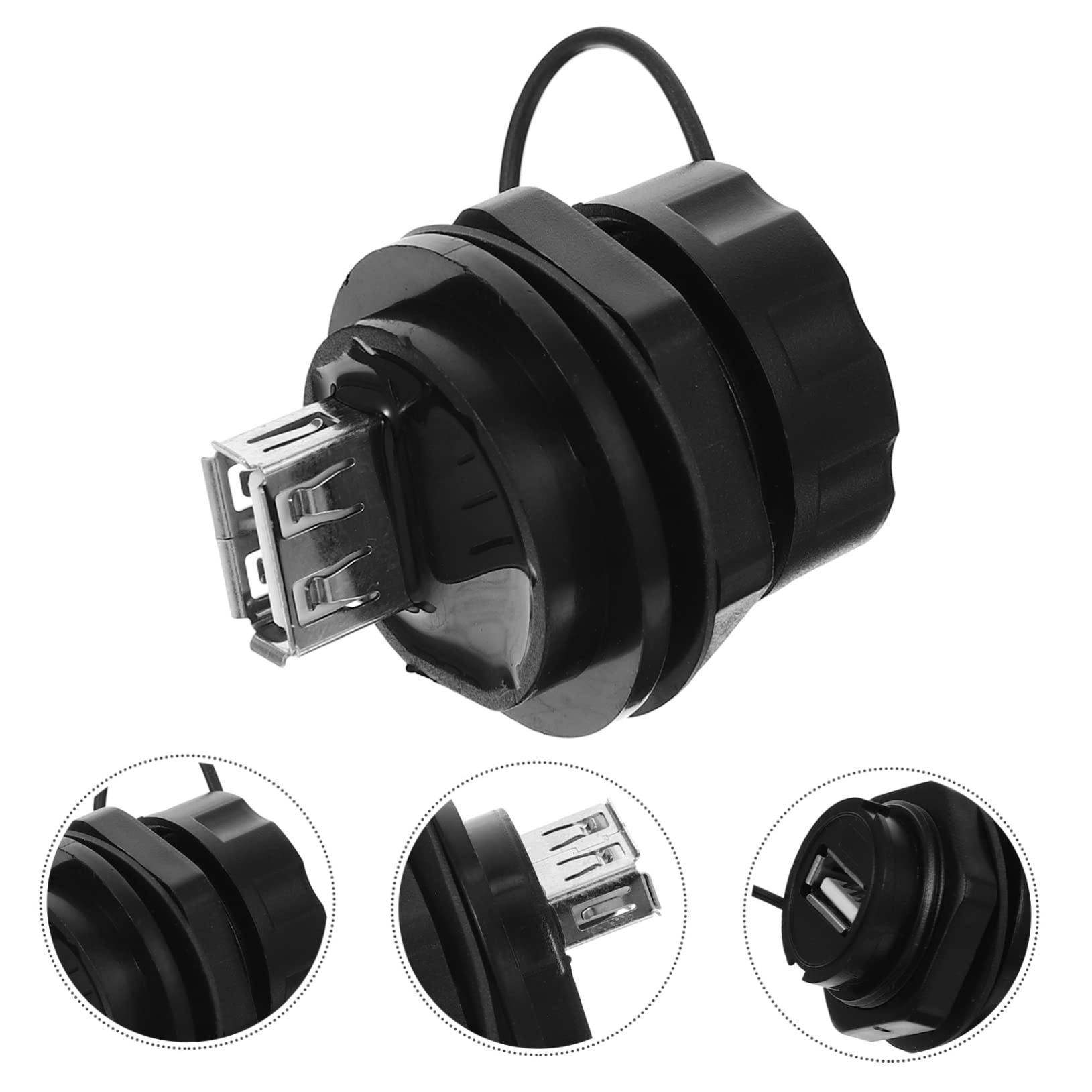 UKCOCO 5stücke USB Pass-Through Adapter Mit Wasserdichtem Design Für Dual-Female- Für Motorräder Und Yachten Schnelle Installation Hohe Übertragungsgeschwindigkeit Bis Mbps