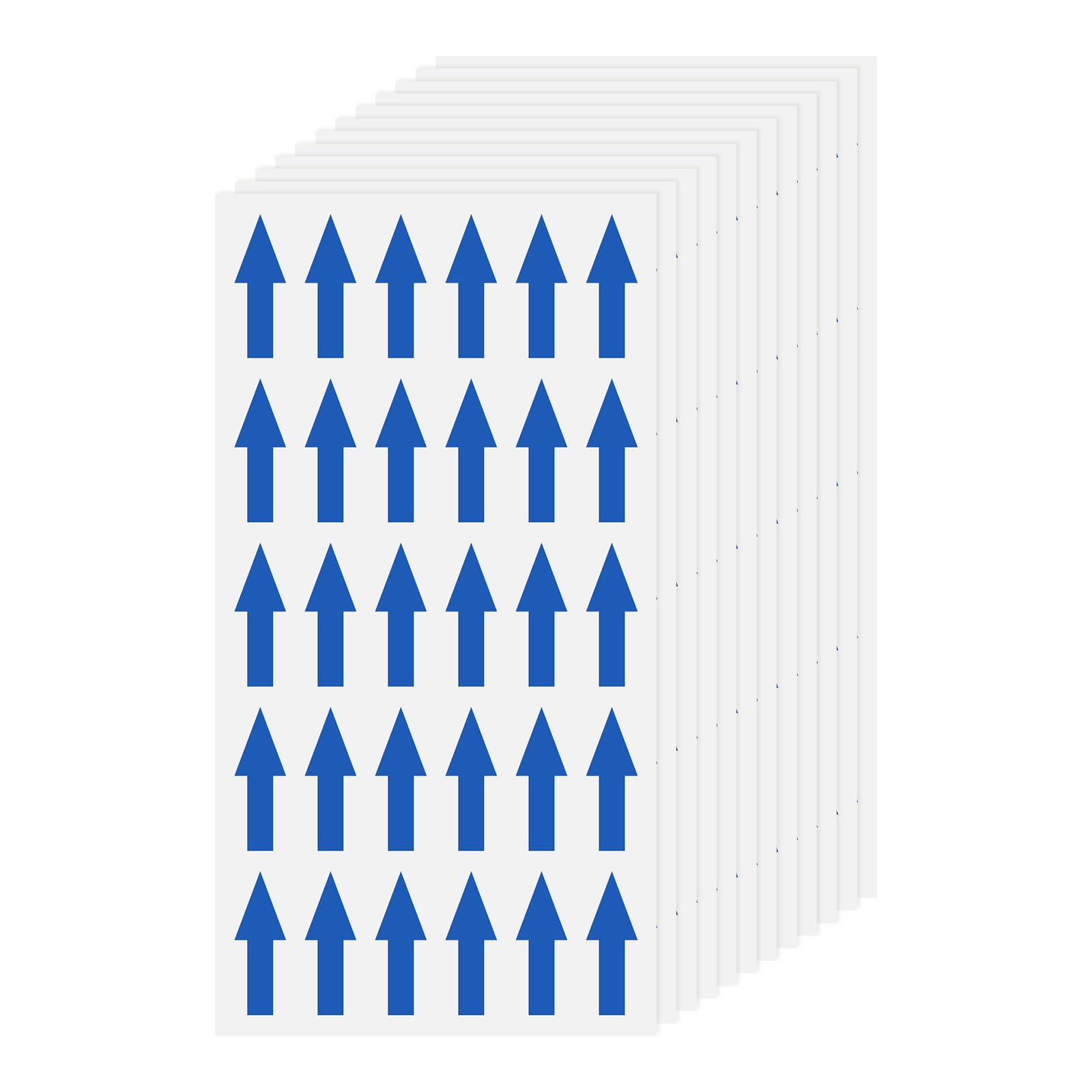 PATIKIL Small Arrow Sticker Labels 3cm x 1cm, 360 Pack Self Adhesive Arrow Sticker Color Coding Sign Decal for Gas Flow Direction Inspection Defect Marking, Blue