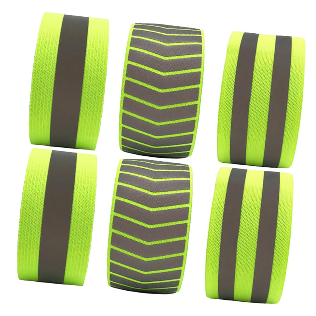 Toyvian Bracciale Riflettente visibilità Sport Gruppo Musicale Uomini Notte Fascia di Sicurezza Riflettori Bracciali Polso Bracciale Fluorescente Bande Green