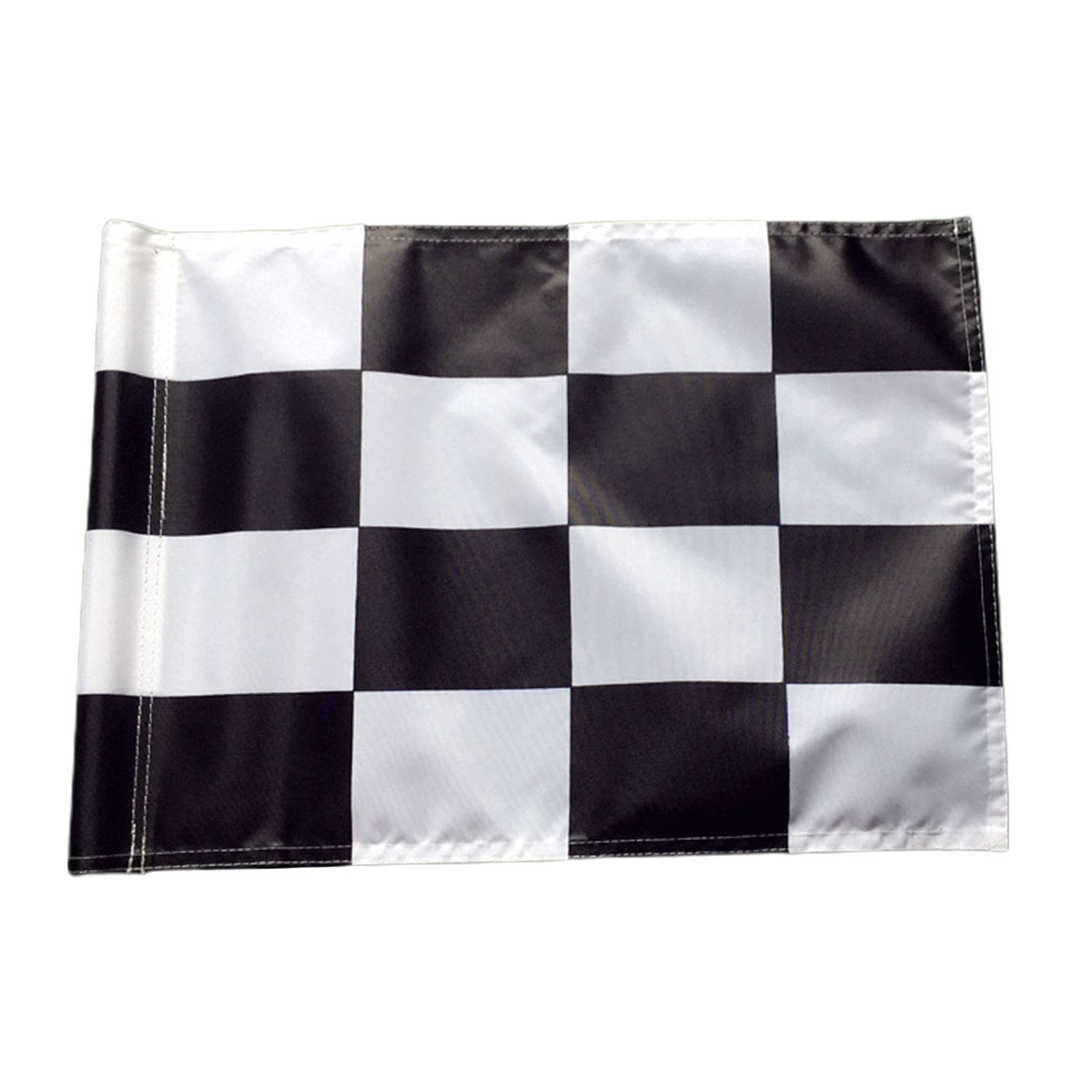 Drapeau de golf avec tube inséré, tous les drapeaux de golf de 50,8 cm de long x 38,1 cm de haut, drapeaux verts pour cour, pelouse, terrasse – Noir et blanc