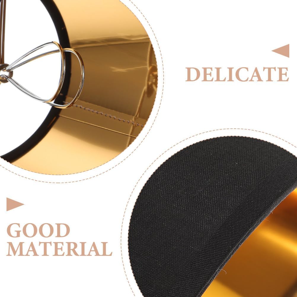 Cabilock 6Pcs Metal Barrel Lampshade Replacement Desk Lamp Cover E14 Black Pendant Light Shade Bulb Guard for Table Lamps and Chandeliers