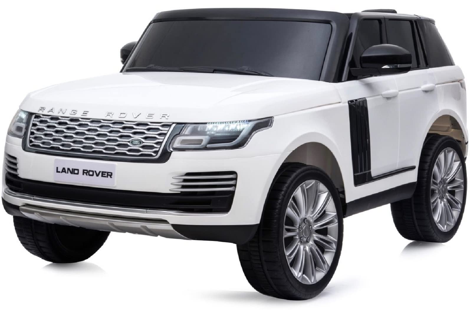 Licensed 24V Vogue HSE 4WD 2 Seater Ride On Jeep with MP4 Player, Leather Seats, EVA Tyres and Bluetooth Parental Remote - White | Outdoor Toys | Opening Doors and Bonnet