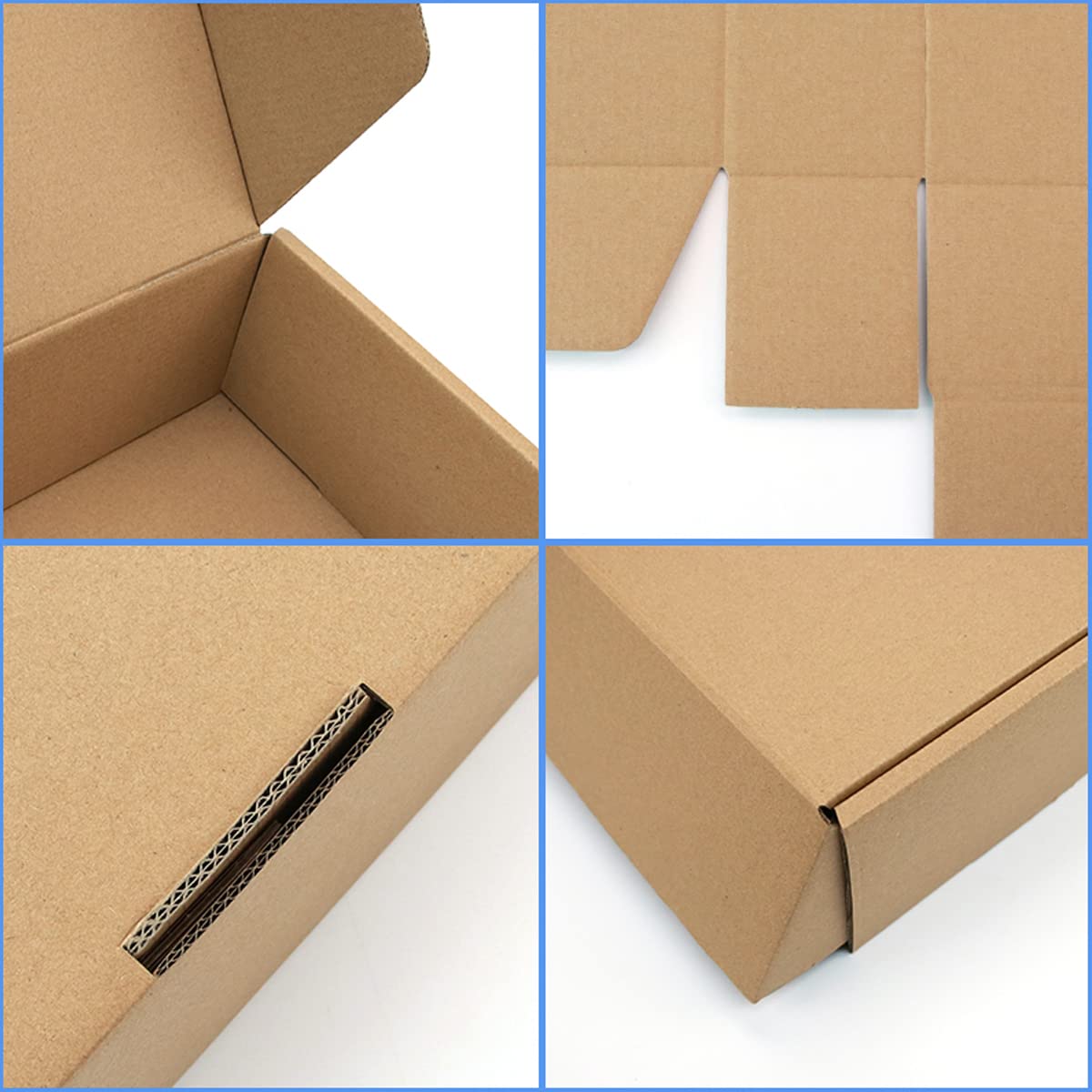 Paquete de 15 cajas pequeñas de cartón corrugado de 30 x 20 x 10 cm para embalaje y envío por correo, 36 x 26 x 6 cm