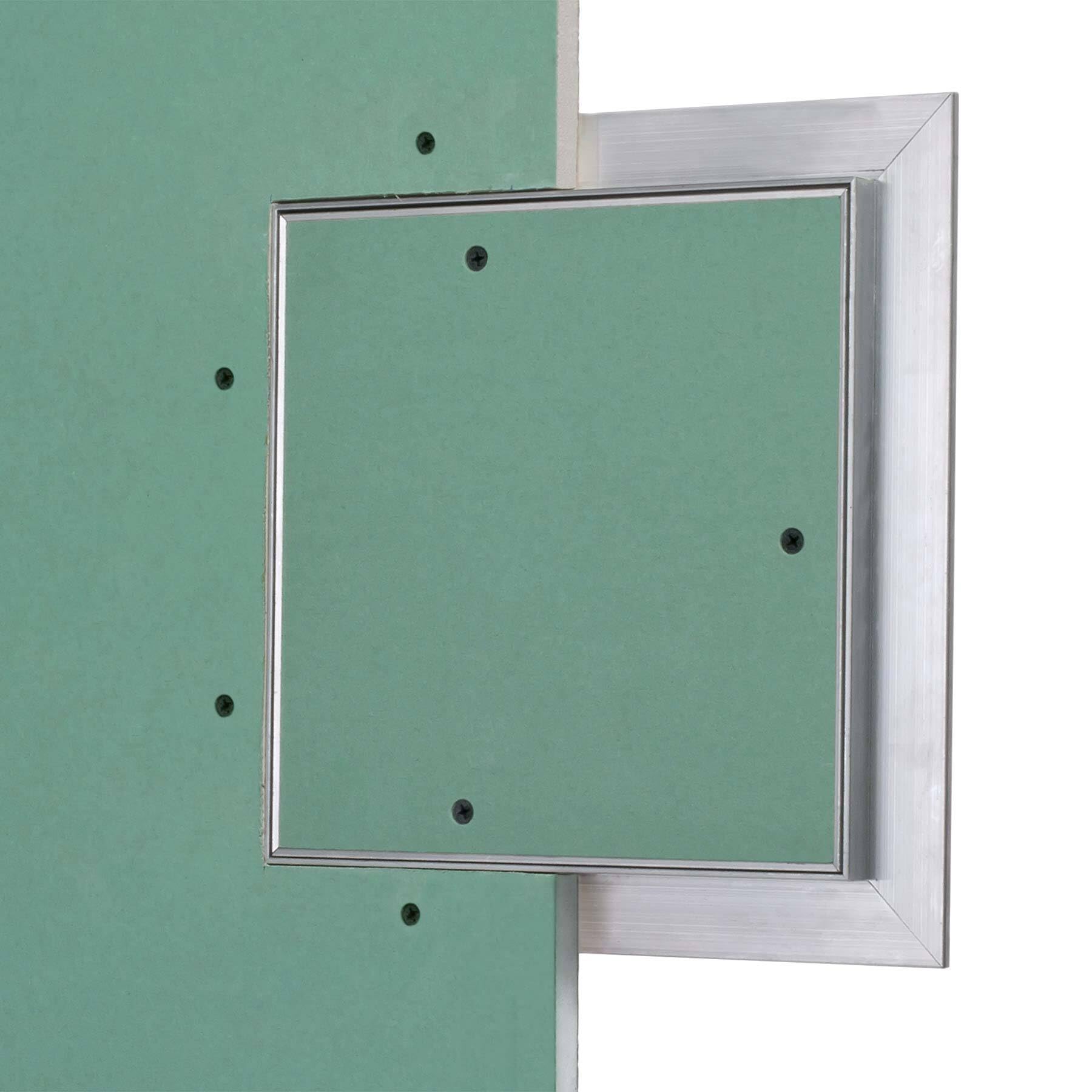 Revisionsklappe Trockenbau 600 x 900 mm - Revisionstür - Wartungsklappe mit 12,5 mm imprägnierter GK-Einlage und Druckverschluss - aus korrosionsbeständigem Aluminium - befliesbar - MW multi werkzeug