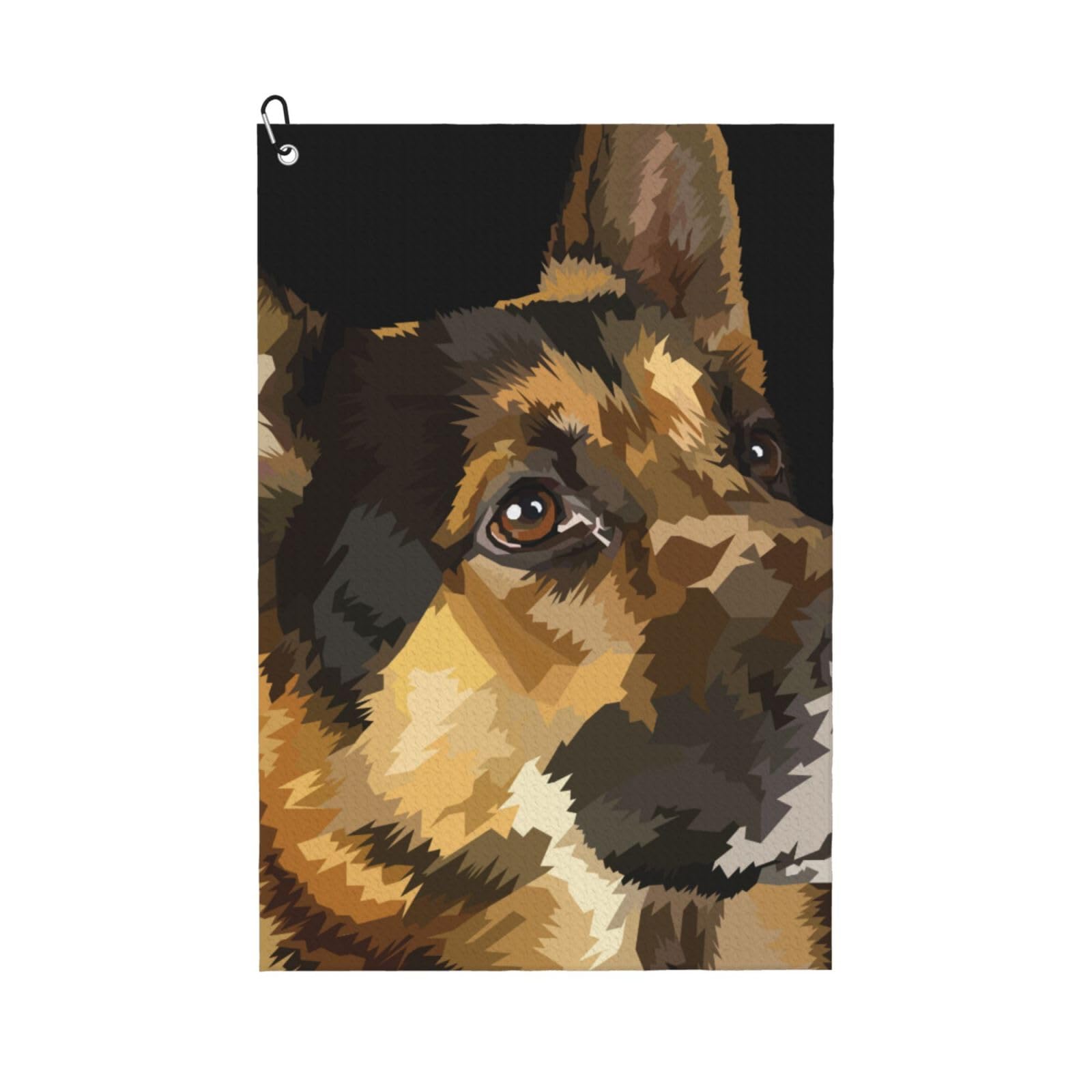 Hnnkloy German Shepherd, 16x24 in Portable Waffle Golf Towels with Carabiner Clip for Golf Bag