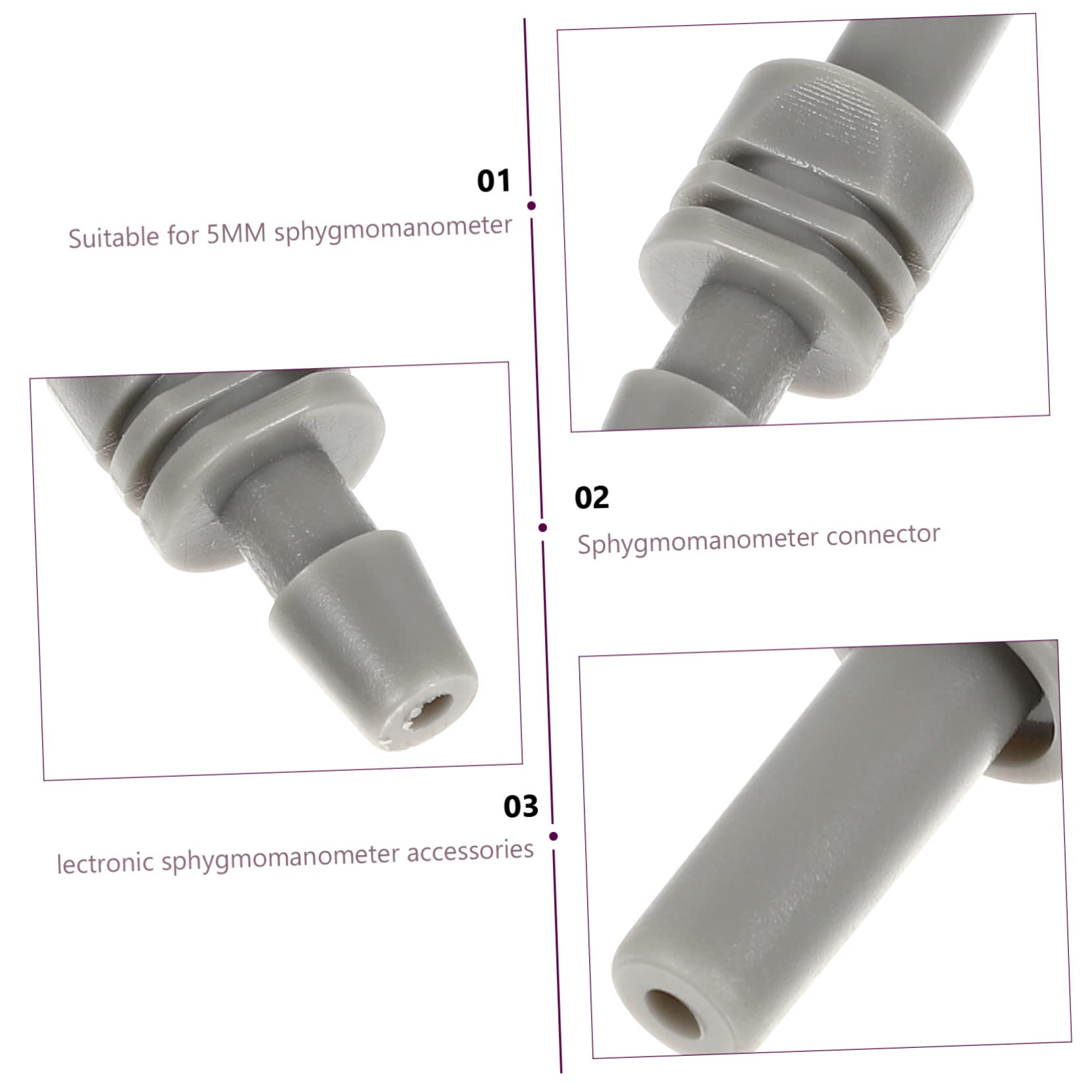 Connettori per Bracciale Sfigmomanometro ABS 2 Pezzi Accessori Misuratore Pressione Sanguigna