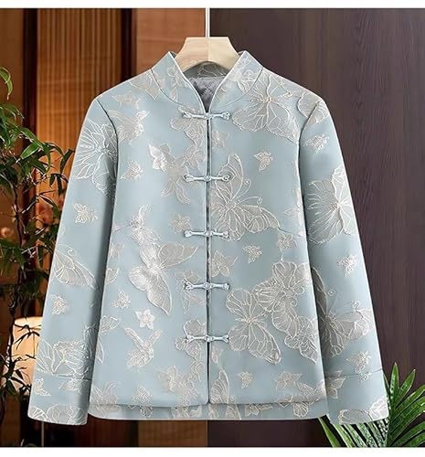 LIXINGHEITANG Women’s Pink Jacquard Coat – Stylish Medium Jacket with National Flair - Image 2