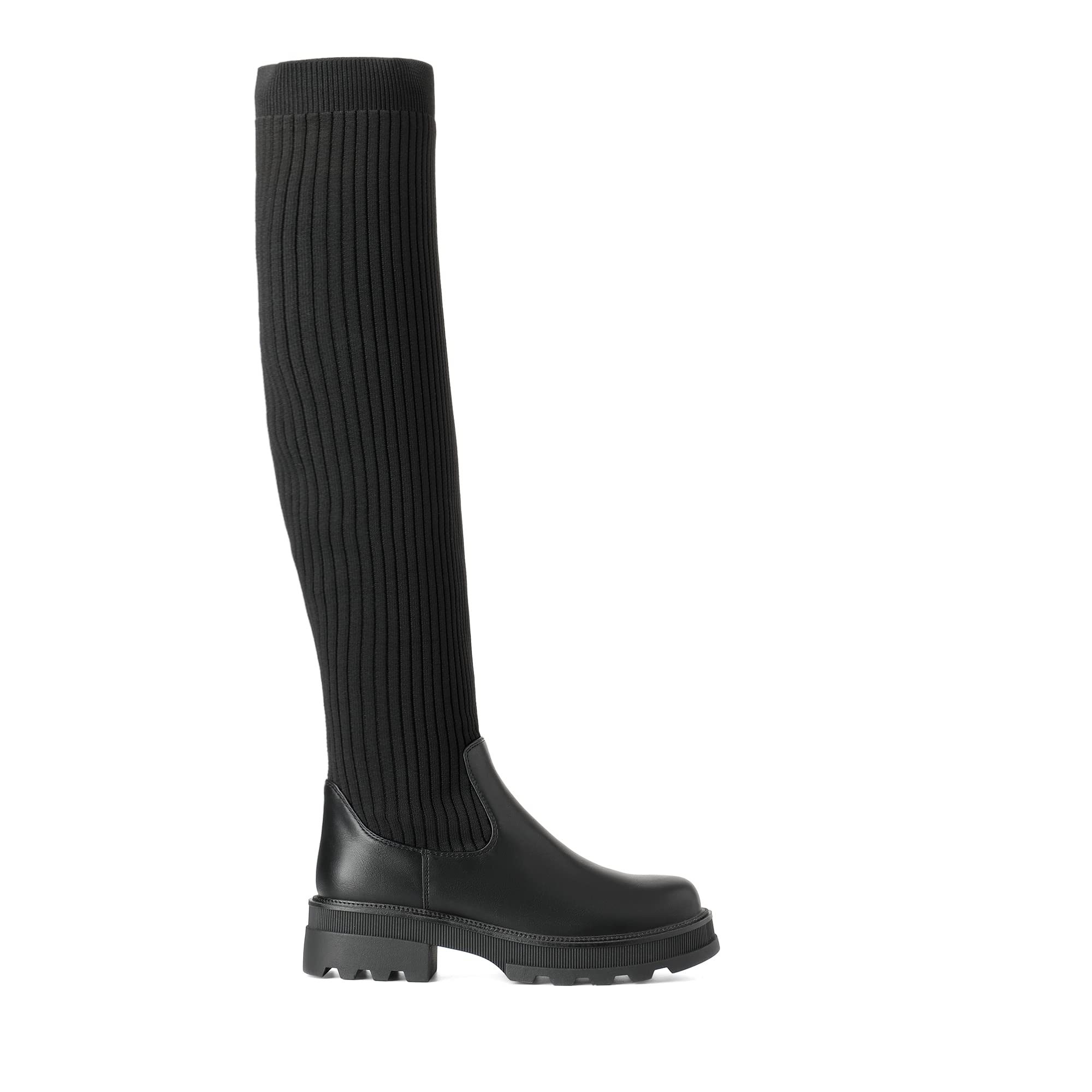 DREAM PAIRS Botas De Caña Extra Larga de Mujer Botas por Arriba de la Rodilla Botas Elástica Invierno Elegantes Y Estilo SDOB2201W-E