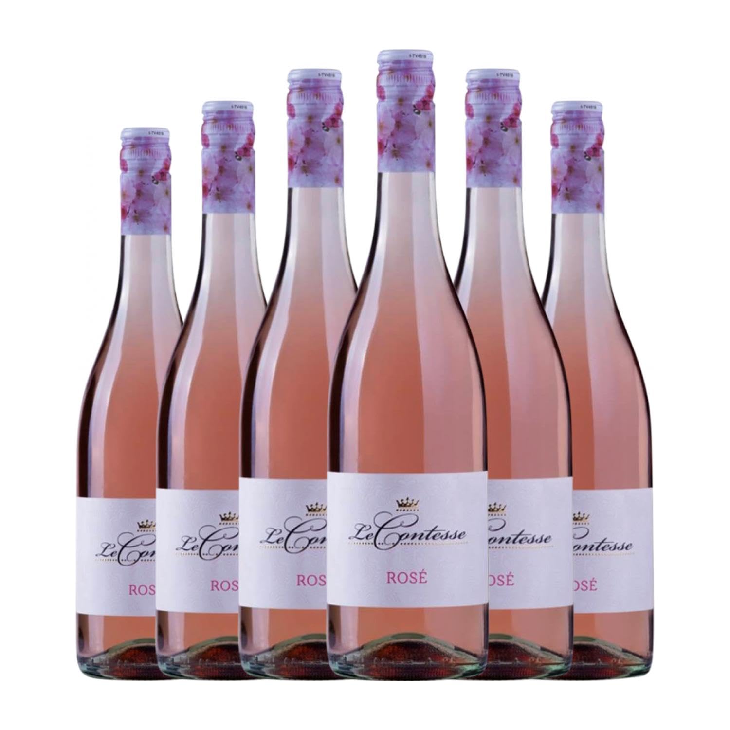 Le Contesse Frizzante Rosé Marca Trevigiana 75 cl Espumoso rosado (Caja de 6 Botellas de 75 cl)