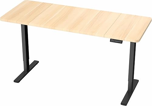 Vista 227 de VIVO DESK-KIT-1W6G - Escritorio eléctrico de pie de 60 x 24 pulgadas, ajuste de altura de memoria, serie 1B, parte superior de nogal oscuro de una