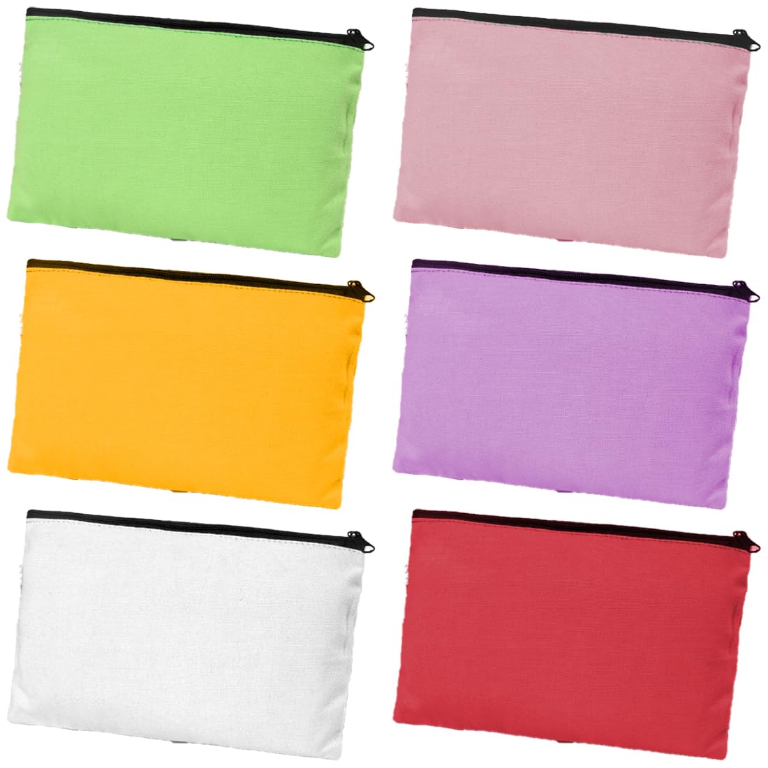 ZKHSEOU Estuche para lápices de Tela, Juego de 6 Piezas, Bolsa para Embalaje de Joyas, Neceser de Viaje, Estuche para lápices, Neceser, Bolsa para Documentos, 20x12 cm