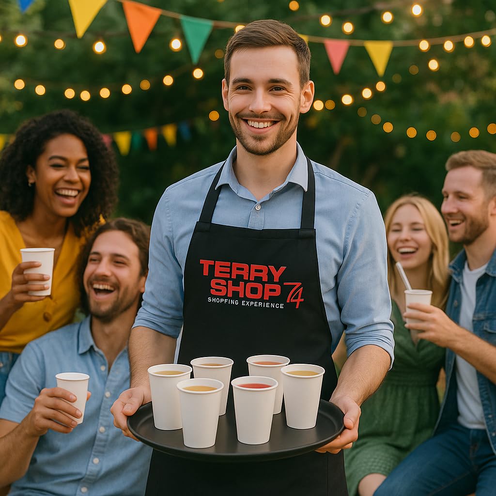 Terryshop74 1000 bicchieri in carta biodegradabile XXXL 300 ml per bevande Fredde Calde The e Cappuccino Birra (1000 bianchi, 1000, unità)
