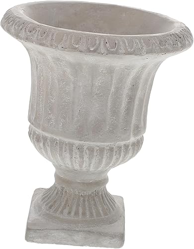 ADOCARN Jarrón de trompeta para exteriores, 1 unidad, retro, suculenta, exhibición, cemento, simple, antiguo, jarrón hidropónico, plantas, botella