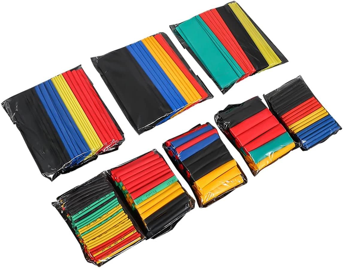MTROYALDIA Heat Shrink Tubing, Electric Insulation Tube Kit, 8 Sizes Heat Shrink Tube Tubing Electrical Wire Cable Wrap Sleeve for Workshop Hand Tools,5 Colors (328)